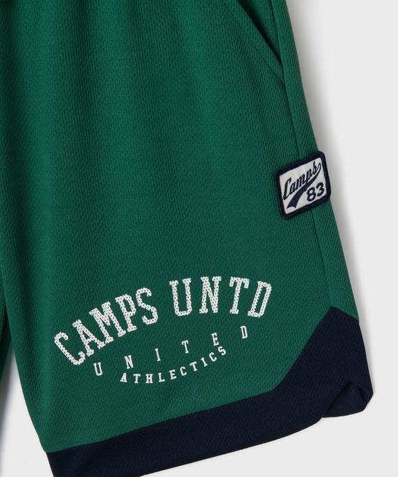 Bermuda de sport bicolore garçon - Camps United vue2 - CAMPS - GEMO