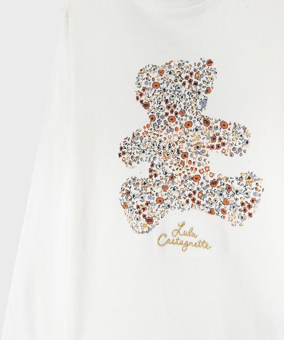 Tee-shirt manches longues en coton imprimé fille - LuluCastagnette vue2 - LULU CASTAGNETTE GEMO FOR GOOD - GEMO
