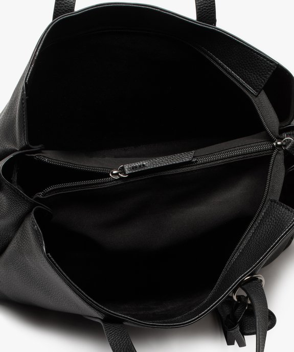 Sac à main grand format en matière souple et grainée femme vue3 - GEMO (ACCESS) - GEMO