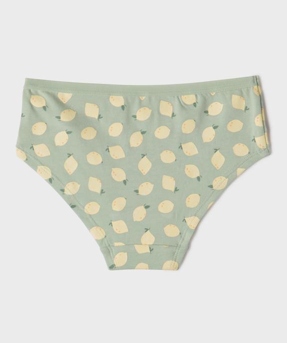 Shorties en coton stretch à motifs fruits fille (lot de 3) vue3 - GEMO 4G FILLE - GEMO