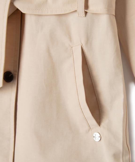 Trench imperméable à capuche fille - LuluCastagnette vue3 - LULUCASTAGNETTE - GEMO
