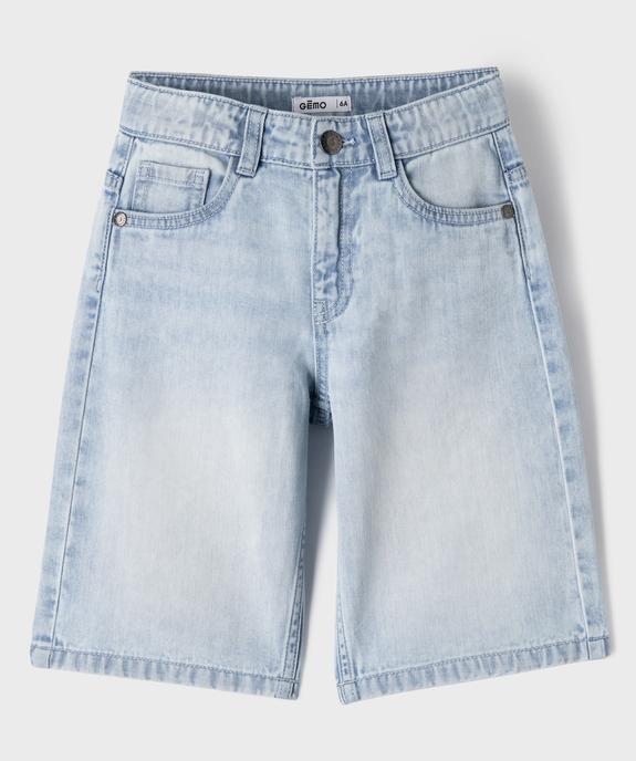 Short en jean coupe skater garçon vue1 - GEMO (ENFANT) - GEMO