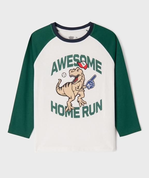 Tee-shirt manches longues en coton imprimé garçon vue1 - GEMO (ENFANT) - GEMO