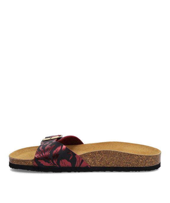 Mules femme à talon plat et bride ajustable imprimée vue3 - GEMO (CASUAL) - GEMO