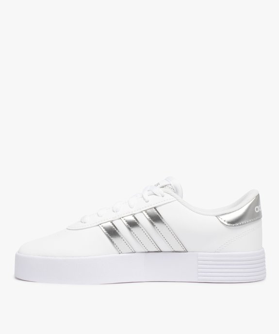 Baskets femme à bandes métallisées – Adidas Courtbold vue3 - ADIDAS - GEMO