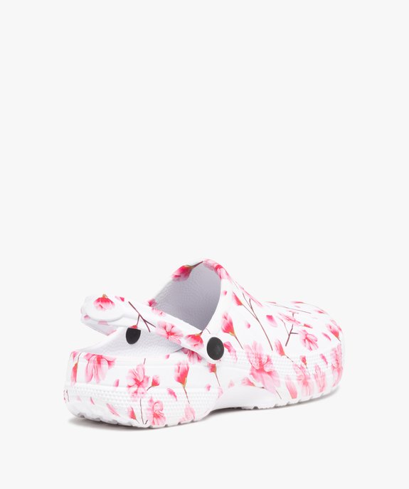 Sabots souples femme imprimés fleurs vue4 - GEMO (PLAGE) - GEMO