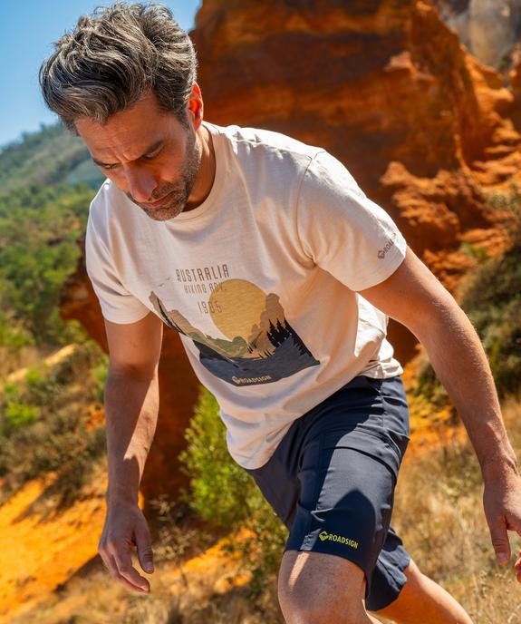 Tee-shirt manches courtes avec motif grands espaces homme - Roadsign vue6 - ROADSIGN GEMO FOR GOOD D - GEMO