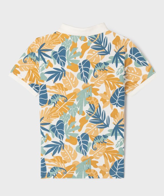Polo manches courtes à motifs exotiques garçon vue3 - GEMO (ENFANT) - GEMO