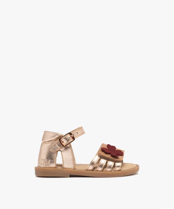 Chaussures de marche sandalette en cuir métallisé bébé fille - Na! vue1 - NA! GEMO FOR GOOD - GEMO