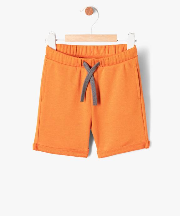 Bermuda en molleton bébé garçon vue1 - GEMO 4G BEBE - GEMO