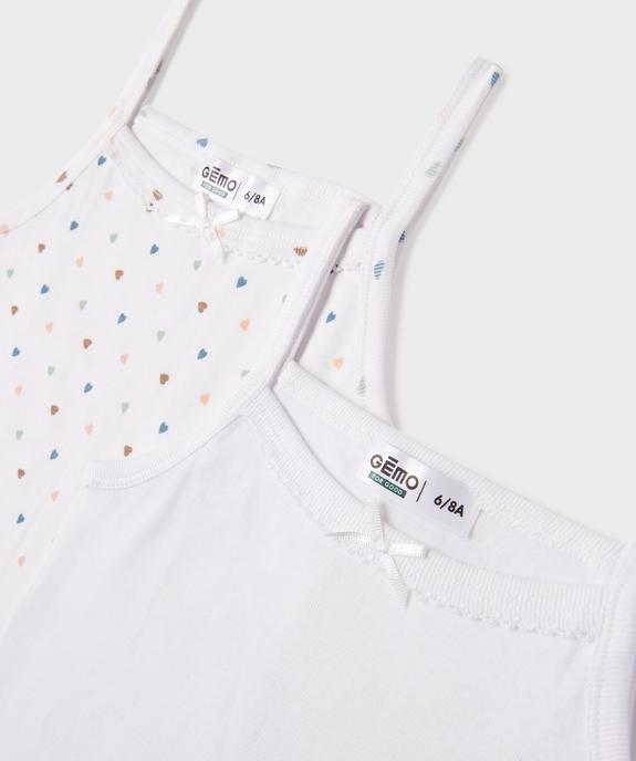 Débardeurs à fines bretelles fille (lot de 2) vue2 - GEMO 4G FILLE - GEMO