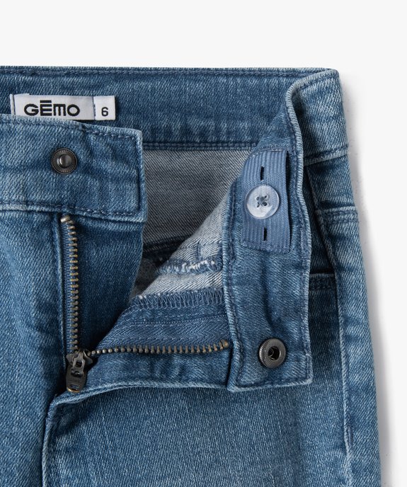 Pantacourt en jean coupe Slim fille vue2 - GEMO 4G FILLE - GEMO
