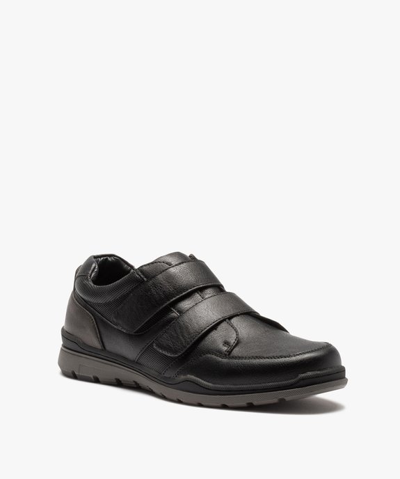 Chaussures homme confort style bateau unies à scratch vue2 - GEMO (CONFORT) - GEMO