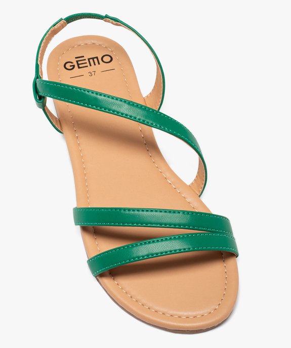 Sandales plates multibrides à enfiler femme vue5 - PREMIER PRIX BY GEMO - GEMO
