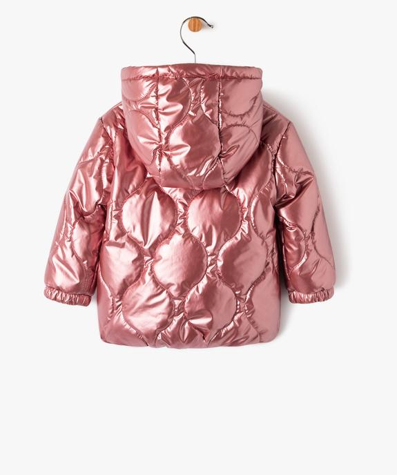 Blouson fille à capuche et doublure chaude vue3 - GEMO(BEBE DEBT) - GEMO