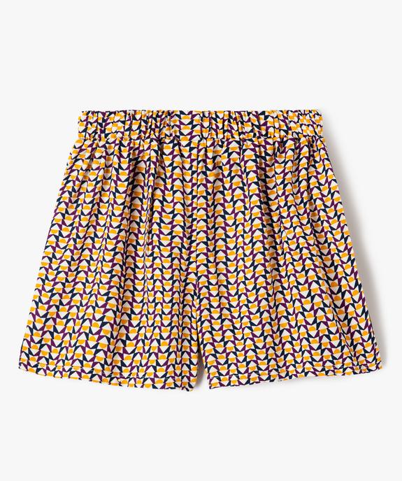 Short fluide imprimé fille vue3 - GEMO (ENFANT) - GEMO