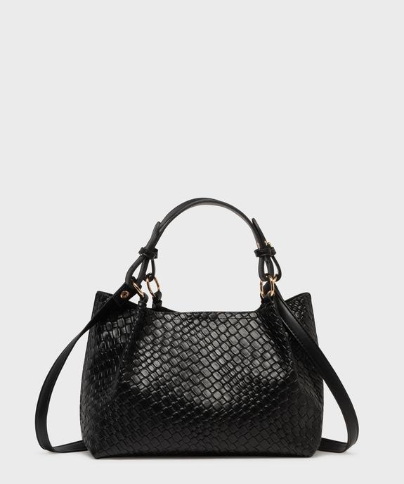 Sac à main souple et texturé avec bandoulière amovible femme vue1 - GEMO (ACCESS) - GEMO