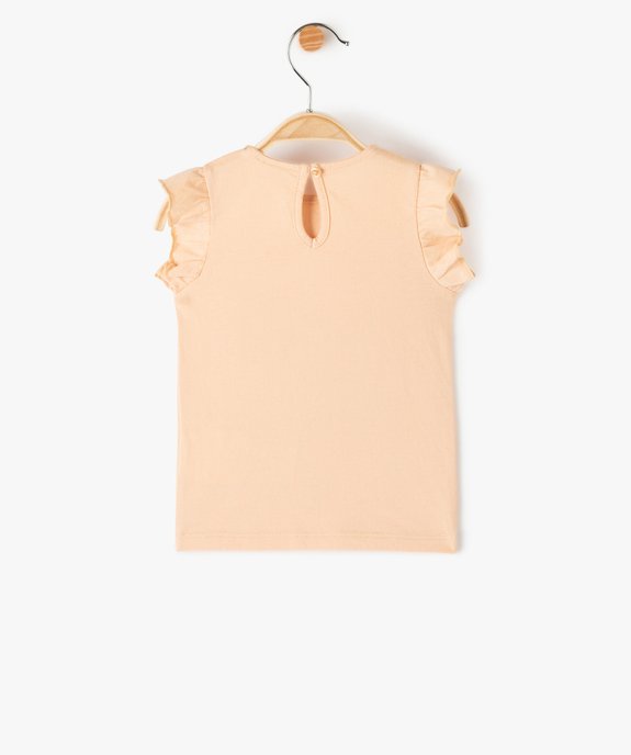 Tee-shirt bébé fille imprimé à manches volantées – Disney vue3 - DISNEY DTR - GEMO