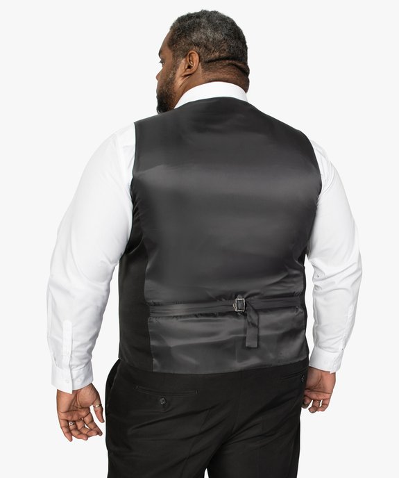 Gilet homme grande taille sans manches en matière satinée vue3 - GEMO (G TAILLE) - GEMO