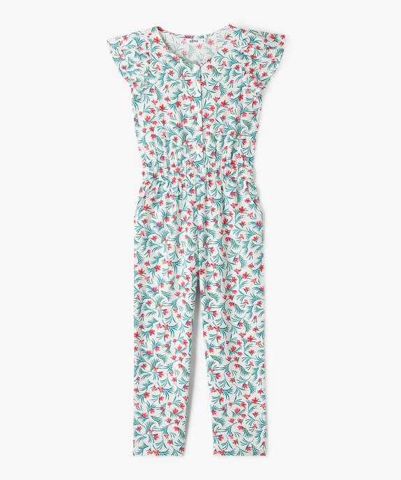 Combinaison pantalon fluide à manches volantées fille vue1 - GEMO 4G FILLE - GEMO