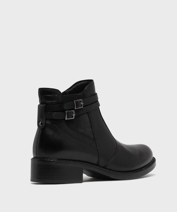 Bottines femme dessus en cuir avec détails fantaisie et à zip - Tanéo vue4 - TANEO GEMO FOR GOOD - GEMO