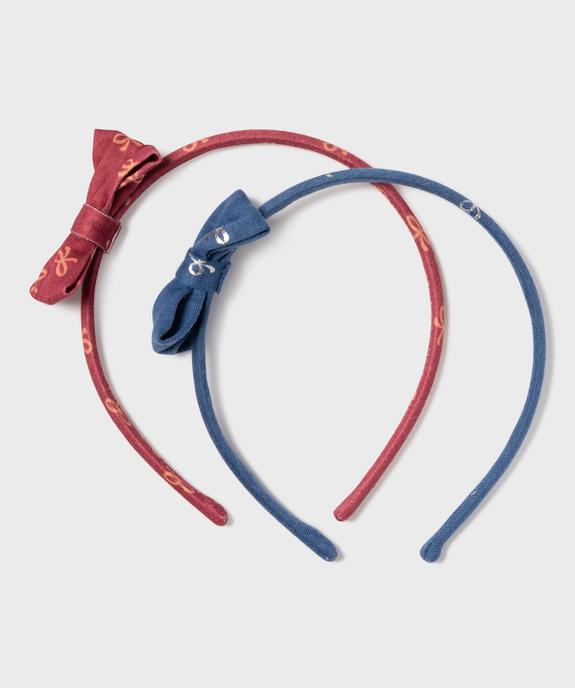 Serre-tête avec petit noeud fille (lot de 2) vue1 - GEMO (ACCESS) - GEMO