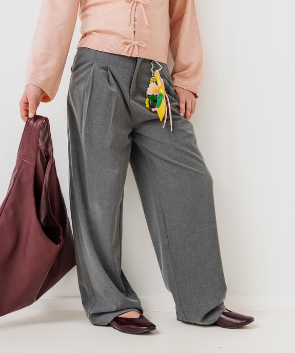 Pantalon large à pinces fille vue1 - GEMO (JUNIOR) - GEMO