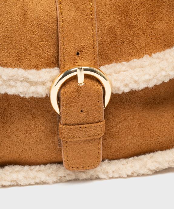 Sac besace à rabat et fourrure imitation fille vue3 - GEMO (ACCESS) - GEMO