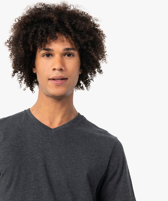 Tee-shirt homme à manches courtes et col V vue2 - GEMO 4G HOMME - GEMO
