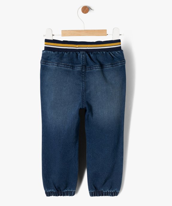 Jean baggy avec taille élastique bébé garçon vue4 - GEMO 4G BEBE - GEMO
