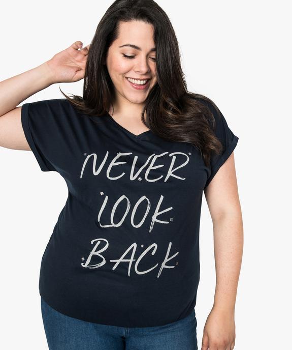 Tee-shirt femme blousant à manches courtes vue1 - GEMO (G TAILLE) - GEMO