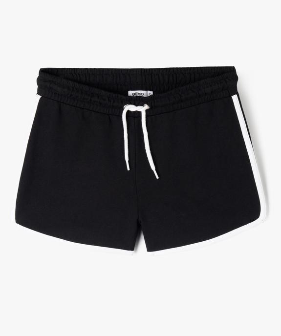 Short en maille avec biais contrastants fille vue1 - GEMO 4G FILLE - GEMO