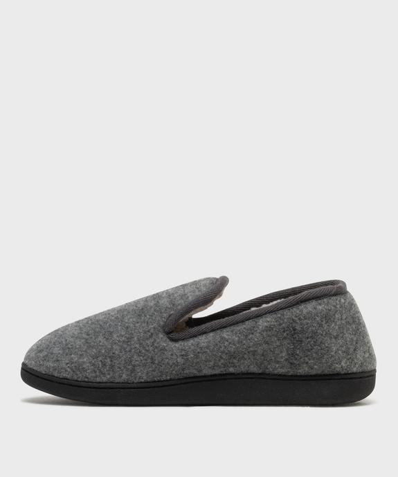 Chaussons fourrées forme pantoufle en velours homme - Roadsign vue3 - ROADSIGN D - GEMO
