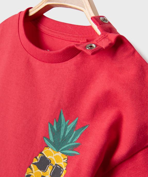 Tee-shirt manches courtes en jersey de coton imprimé devant et dos bébé garçon vue2 - GEMO 4G BEBE - GEMO