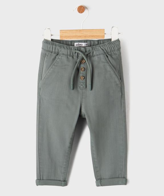 Pantalon chino avec taille ajustable bébé garçon vue1 - GEMO(BEBE DEBT) - GEMO