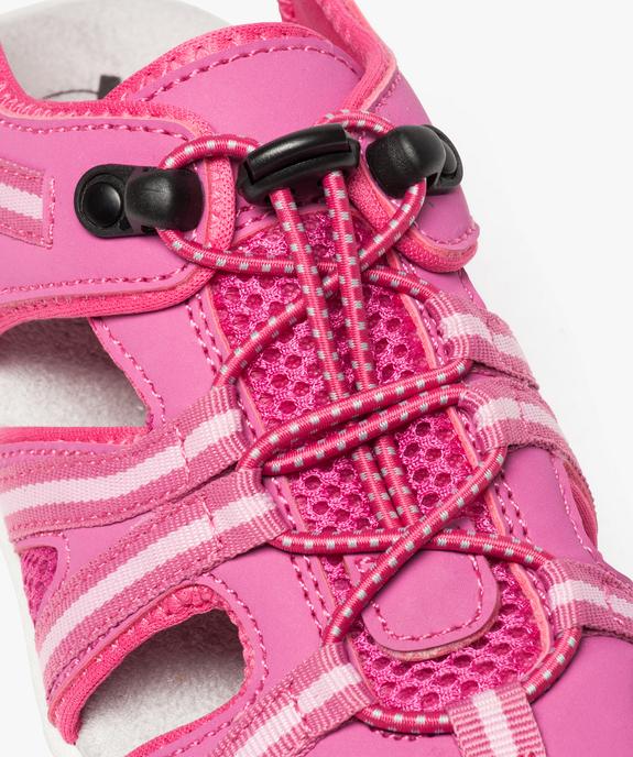 Sandales fille de randonnée multimatières à lacets élastiques vue6 - GEMO (ENFANT) - GEMO
