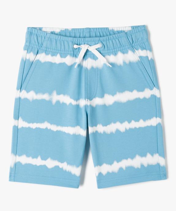 Bermuda garçon en maille à taille élastiquée vue1 - GEMO (ENFANT) - GEMO