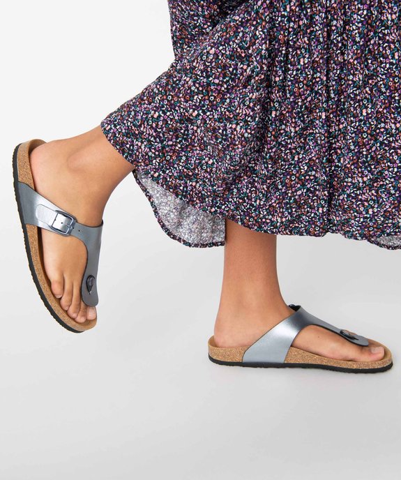 Mules femme à talon plat avec large bride en T unie vue1 - VALENTINA BALDANO GEMO FORGOOD - GEMO