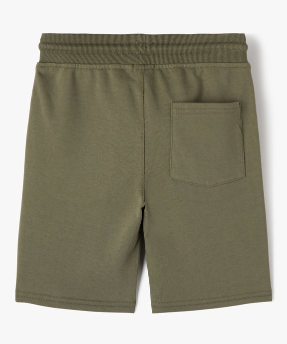 Bermuda en maille avec ceinture en bord-côte garçon vue3 - GEMO (ENFANT) - GEMO