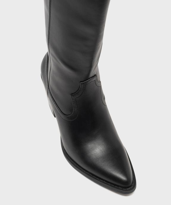 Bottes à talon et bout pointu inspiration santiags femme vue5 - FOLLOW ME - GEMO