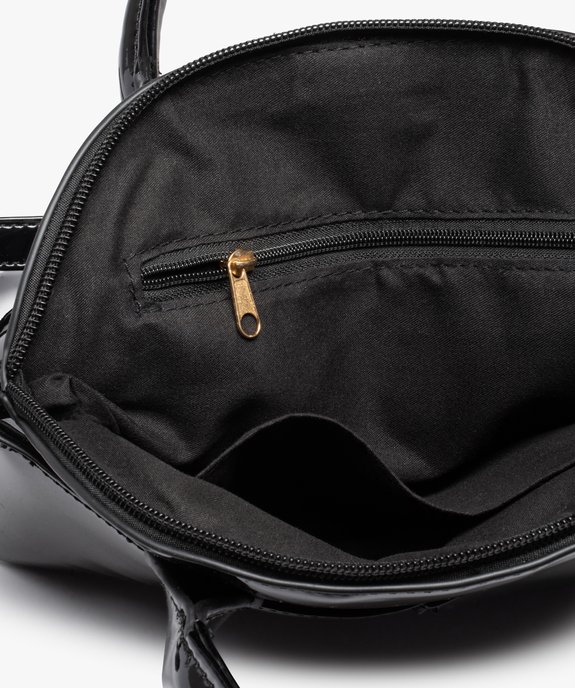Sac à main femme uni et verni à bandoulière vue3 - GEMO (ACCESS) - GEMO