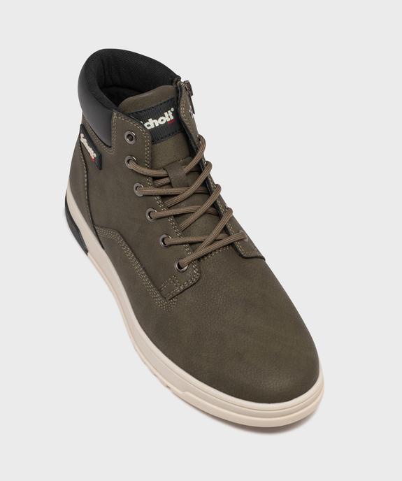 Boots homme à lacets ronds, zip et semelle sportswear - Schott vue5 - SCHOTT - GEMO