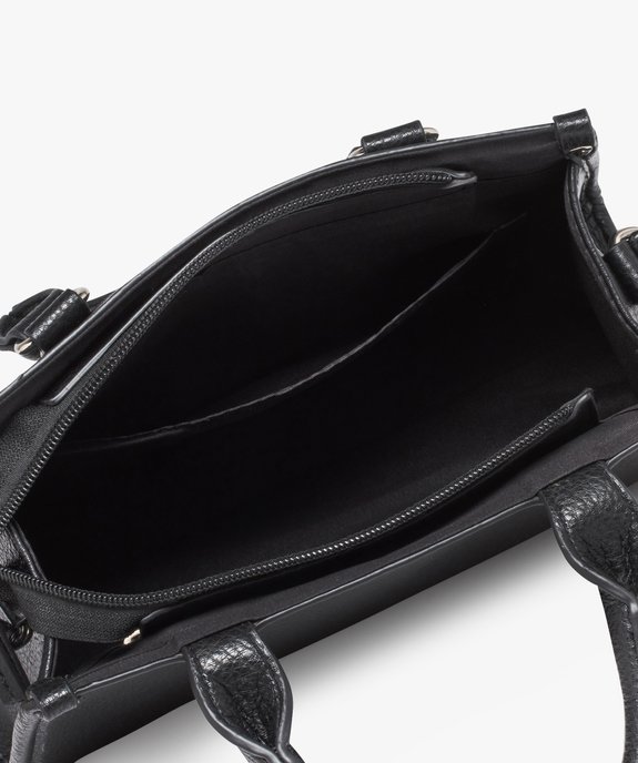 Sac à main grainé compact avec bandoulière amovible femme vue3 - GEMO (ACCESS) - GEMO