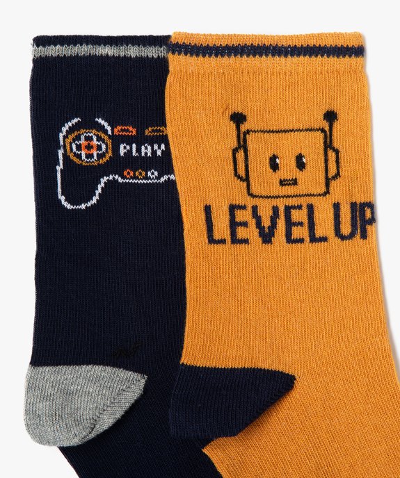 Chaussettes à motifs jeux vidéo garçon (lot de 3) vue2 - GEMO (ENFANT) - GEMO