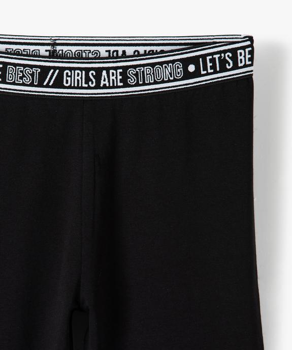 Legging fille longueur cycliste avec large taille élastiquée vue2 - GEMO (JUNIOR) - GEMO