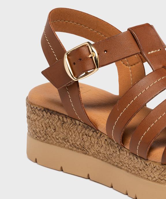 Sandales compensées façon spartiate femme vue6 - FOLLOW ME - GEMO