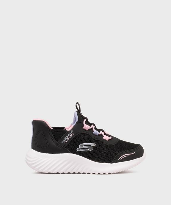Baskets en toile pailletée faciles à enfiler fille - Skechers vue1 - SKECHERS - GEMO