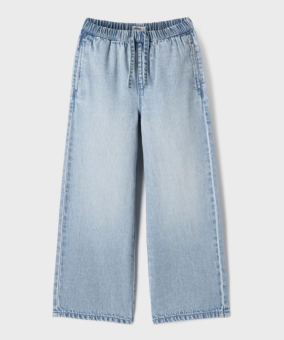 Jean Straight avec taille élastique ajustable fille vue1 - GEMO (ENFANT) - GEMO