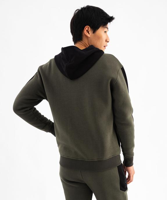Sweat zippé à capuche bicolore homme vue3 - GEMO (HOMME) - GEMO