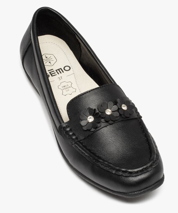 Mocassins femme confort unis ornés de fleurs et strass vue5 - GEMO (CONFORT) - GEMO